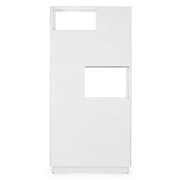 Eloise bookcase 3 doors 3 drawers in wood 180h cm