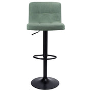Adjustable Mint Color Stool with Matte Black Legs 49x40x87 cm