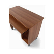 Office desk computer holder in antique walnut with wheels H.76 L.93 P.48.5 cm