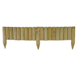 Rollborder impregnated wooden fence