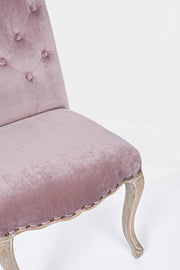 Classic pink velvet wooden chair Diva 51 x 53 x 99 cm