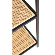 Shaped steel bookcase with four shelves Anthracite ELYOT 85,5x25,5x h131 cm