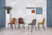 Set of 4 Soft-Touch Chairs - 52cm x 45cm x 85cm