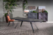 Tavolo allungabile nero opaco 90 cm x 160-240  cm cm H. 76 cm