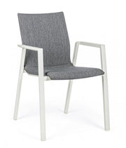 Stackable white gray outdoor garden chair