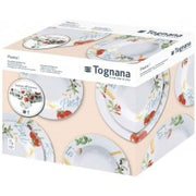 Set of 12 Plates and Tablecloth Multicolor Pasta Line Olimpia