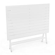 Outdoor table in White aluminum ELIN 110x70x h71 cm