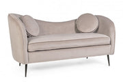 2 seater velvet effect sofa Candis Light Gray