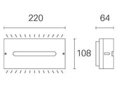 10W Led 4000K wall light post white line