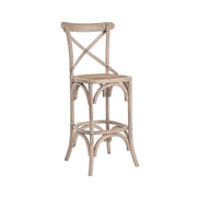 Gray bar stool in natural style wood