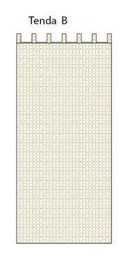 Striped rosemary fabric curtain cm140xh300x2
