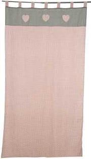 Pink curtain with hearts decoration st-0400 cm. 154x260