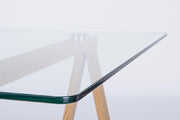 Alchimia modern desk with glass top 140x70x76h cm