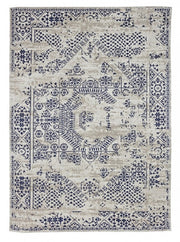 Modern blue Bombay cotton carpet 140x200 cm