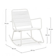 Rocking chair white bizzotto lillian