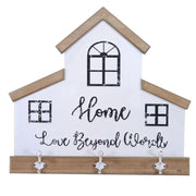 Wroclaw metal wooden hanger 3 places white cm60x56x7,5