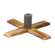 Square adjustable natural wooden tree base 3 measures cm54x54h16