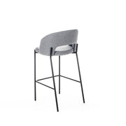 Set of 2 Fabric Stools 50cm x 52cm x 89cm