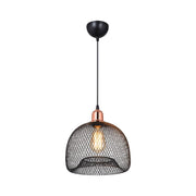 Suspension lamp black perforated metal Arenda MDL4323
