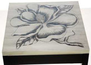 Magnolia silver side table ca-9748 cm. 48.5 x 48.5 h 61