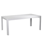 Claveland white extendable rectangular aluminum table