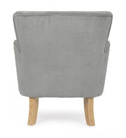 Light gray armchair in vintage style fabric
