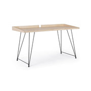 District vintage wood and metal desk