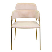 Design armchair velvet and cream rotterdam gold metal