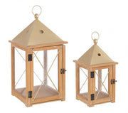 2x Set2 Beatific Gold Low Lantern