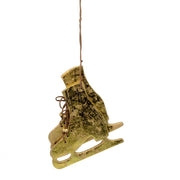 Gold wooden skates cm30x14x1