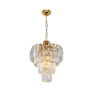 Miranda MDL3831 glass and gold 3-light ceiling lamp