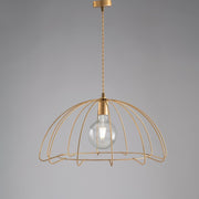 Industrial suspension chandelier in gold iron one light 55x h30 cm