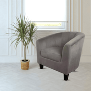 Halong armchair in gray fabric