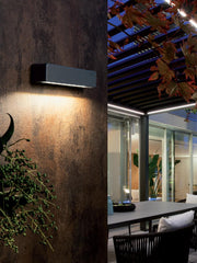 Aluminum Cast Wall Sconce with White Transparent Glass Diffuser