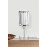 Alis chrome table lamp and crystal effect lampshade MNG7079