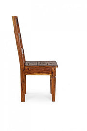 Chateux chair in antique rustic acacia wood