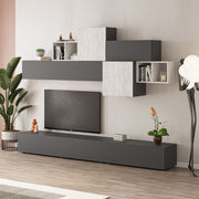 Vintage Anthracite and White Tromen 260 cm Wall Unit