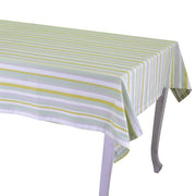 Yarn-dyed green stripe tablecloth cm140x180