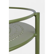 Green steel bottle trolley