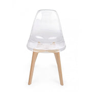 Dining chair in transparent polycarbonate EASY 52x47x h82 cm