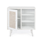 Sideboard with door and three shelves White MONTIEL 66x30x h64.5 cm