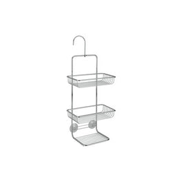 Chromed 3-tier shower support, dimensions 20x11x38/47 cm, Mallorca model
