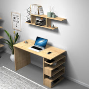 Mikro oak desk 120x56x74H cm. with shelf