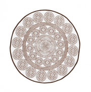 White-Brown Rasht Rug D150