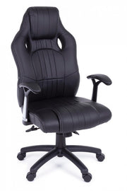 Office armchair with black leatherette Spider armrests
