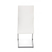 Design chair in white eco-leather THELMA 44x58x h104 cm