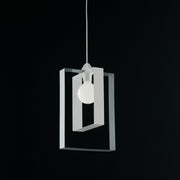 Modern suspension chandelier in gray white iron 25xh.40 cm