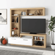 Leo white oak wall unit