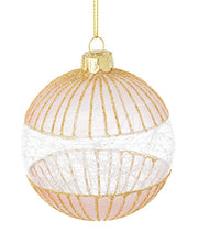 Christmas ball in glass Gold LOREN 8 cm