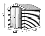 Outdoor Storage Shed - 6X4 ft, Brown